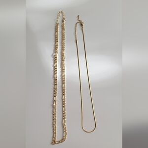 Elegant Gold Tone Chain Necklaces Set unisex faux bijoux costume jewelry